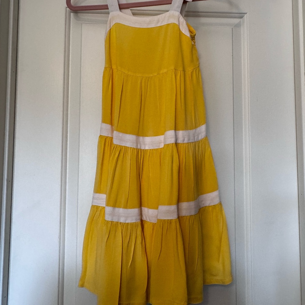 *Sunny yellow tiered sundress w/ wide straps. Size XS Youth